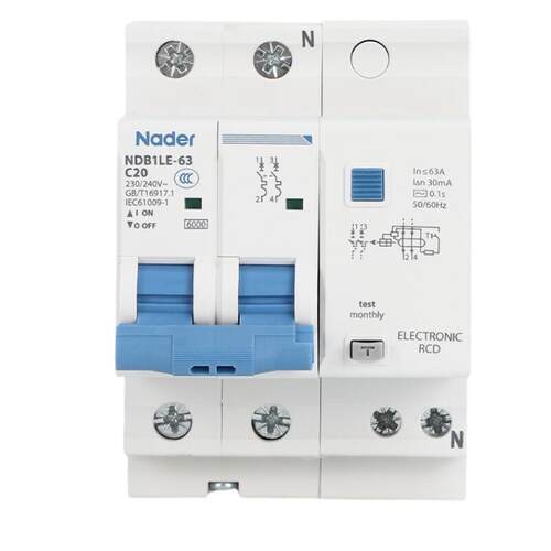 上海良信NDB1LE-63C型1P漏电保护器2P家用微型断路器保护开 关3P - 图1