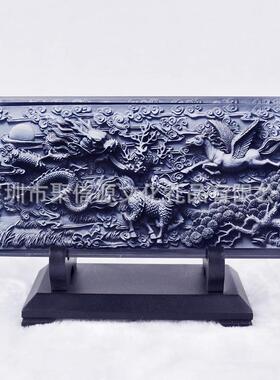 水晶浮雕龙马精神创意古典中国风摆件吉祥商务礼品树脂工艺品