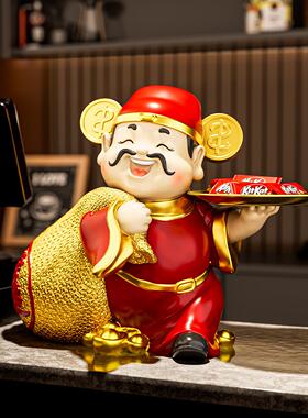 神爷摆件新业开大吉礼物高档财店铺前台250730-0收银台玄关店收纳