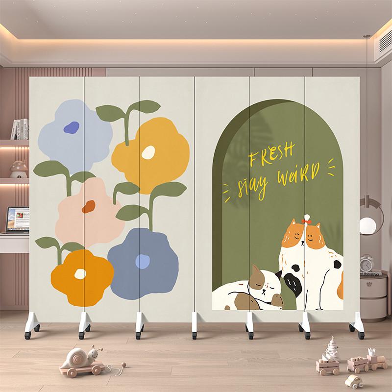 简约现代屏风隔断客厅卧室家用轻奢折叠移动装饰办公室遮挡可活动 - 图1