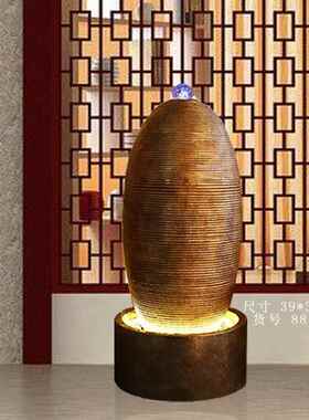 新款中式流办水喷泉循环景观客厅风水球玄关招蛋公财室装水饰加湿