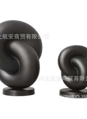 现代简约创意树脂绳结摆件样板房售楼处桌面电视柜软装饰品工艺品