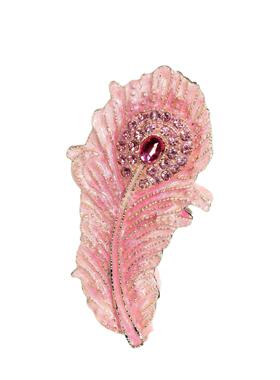 金属珐琅彩首饰盒高档轻奢三色渐变滴油羽毛小摆件家居饰品收纳盒