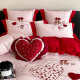 Wedding dowry bedding four-piece set red embroidery quilt cover sheet-style heart-shaped wedding gift bedding
