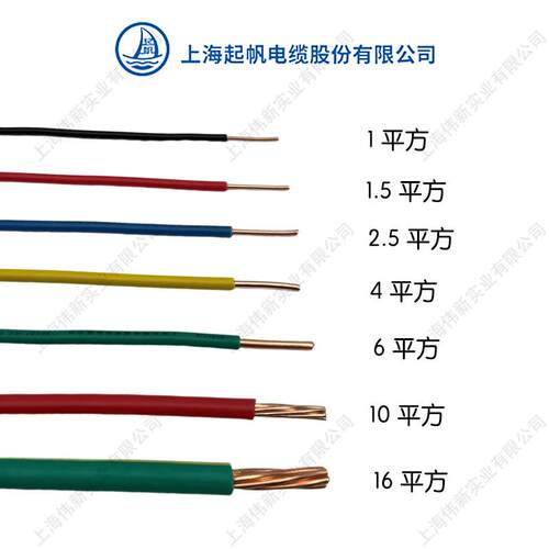 上海起帆电线 线 BV1.5/2.5/4/6平方单芯硬线 线无氧铜家用电线 - 图0