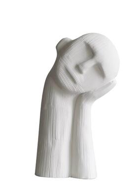 沉思男孩树脂摆件现代简约家居客厅样板房玄关桌面人物装饰品软装