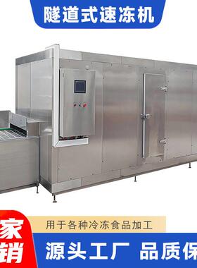 大型商用隧道式速冻设备草莓牛排肉丸海鲜三文鱼食品速冻机