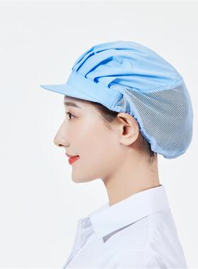 韩版厨师帽子男女食品卫生帽子