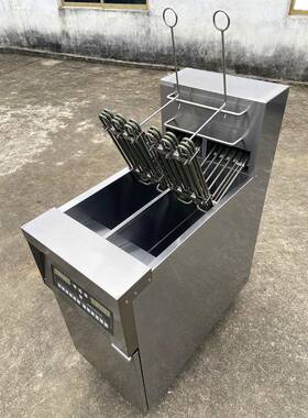 立式电脑版炸炉商用单双缸18KW智能油炸鸡炉汉堡店28L滤油电炸锅