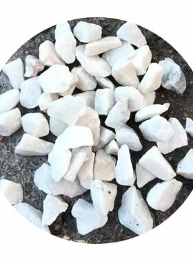 天然白砾石雪花白价格室内外花园装饰景观石铺地花园用白石子