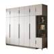 Cream style solid wood storage cabinet wardrobe home bedroom small apartment modern simple cabinet whole house furniture combination
