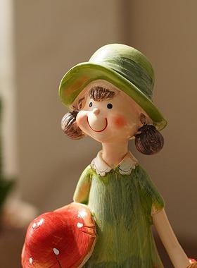 创意卡通摆件家居酒柜桌面摆设客厅卧室树脂摆件可爱娃娃装饰马小