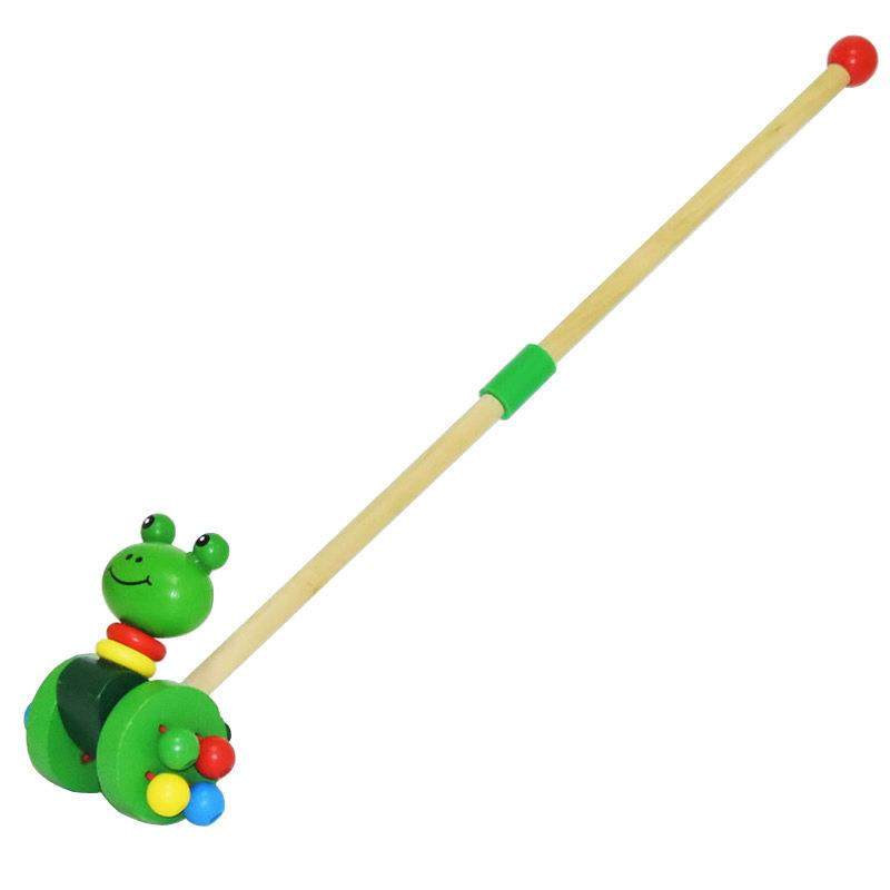 儿童学步手推车玩具木质推推乐婴儿3岁宝宝单杆车助步推车拉绳车,淘宝优惠券,粉丝福利购,淘宝优惠卷