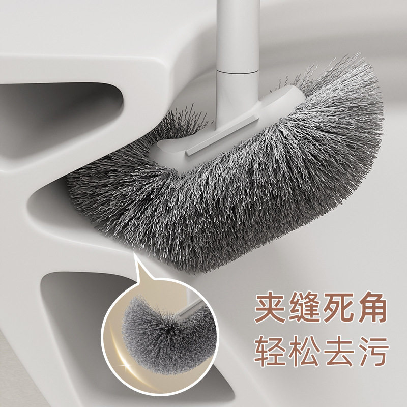 Bathroom toilet long handle soft bristle toilet brush
