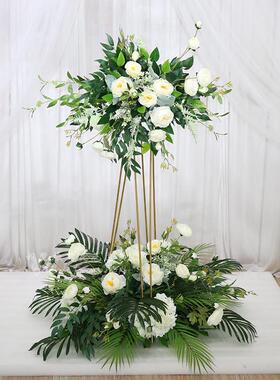 仿真拱门花艺迎宾台装饰金三脚开业店铺4S店摆设商场橱窗摄影摆