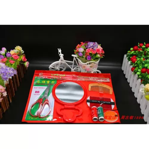 Расческа подходит для мужчин и женщин, зеркало, ножницы, комплект для невесты, дракон и феникс