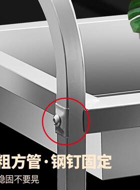 不锈钢车餐耀航车加厚小三层推车收餐收碗车车餐厅送餐上菜车三层