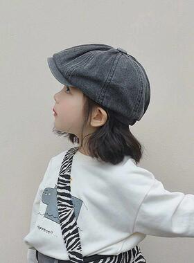 儿童帽子秋季女童贝雷帽女孩2026