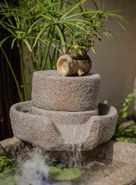 聚汉新风室外庭院流水摆件假山鱼塘喷泉室外园林微景观造景装饰