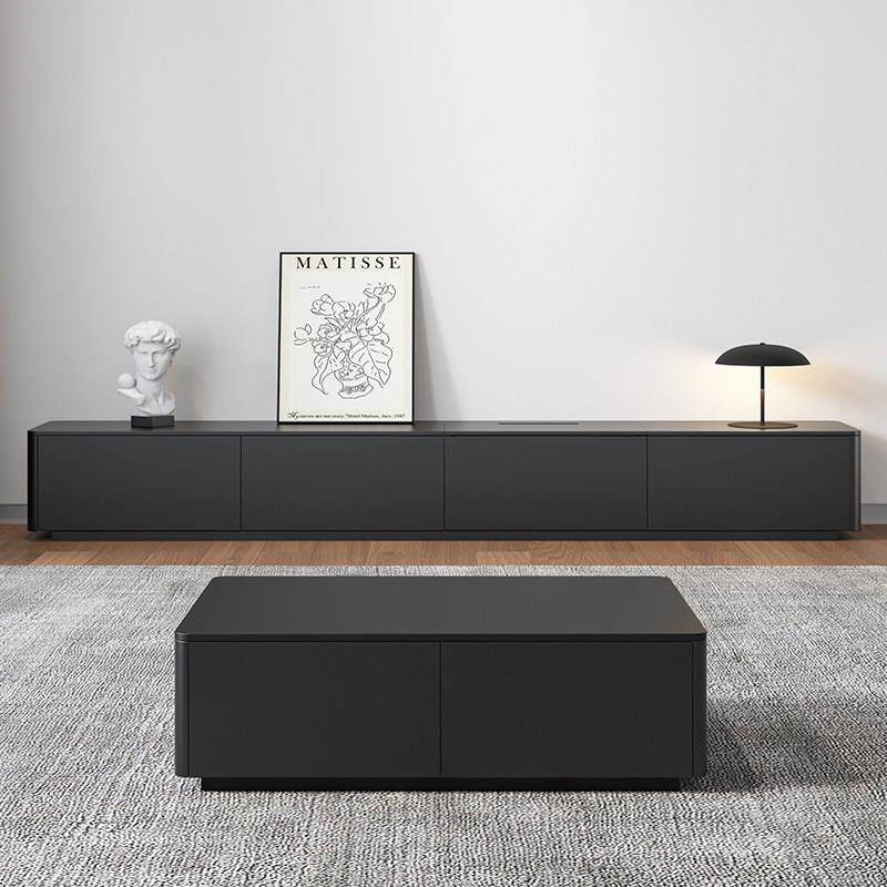 实木电视柜客厅2025新款客厅小户型家用落地黑色烤漆简约电视机柜,淘宝优惠券,粉丝福利购,淘宝优惠卷