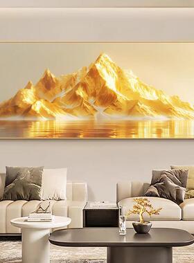 日照办公室轻金装奢风靠背景山墙挂画山背饰画沙发卧室壁画有客厅
