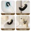 Toilet brush, home bathroom toilet brush with head turned up and dead corner, no punching, wall-mounted toilet cleaning brush with base