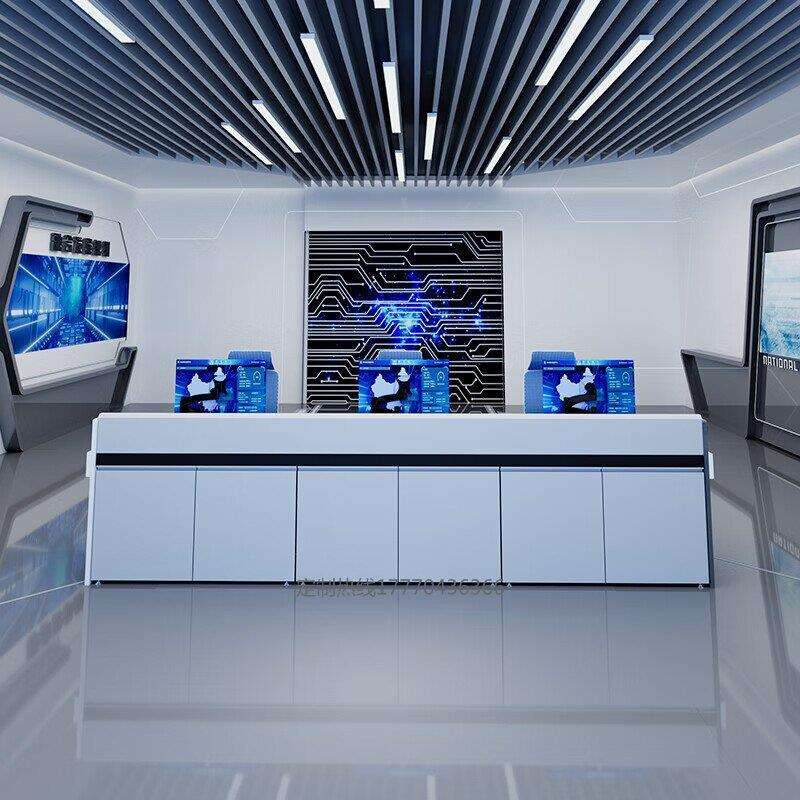 Thickened cold-rolled steel console, monitoring desk, control desk, command center, dispatching desk, security desk, computer desk, office desk