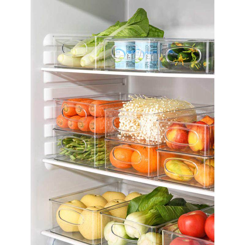 5件套透明塑料收纳盒厨房杂物桌面整理盒蔬菜水果冰箱收纳,淘宝优惠券,粉丝福利购,淘宝优惠卷