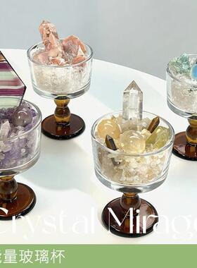 创意走煤油灯玻璃能量杯摆件高级感客厅玄关装饰品Pickme礼物家居