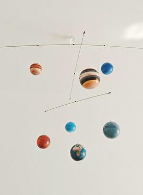 原创星球动态空中平衡吊饰挂件太阳系空中天花板挂件幼儿园儿童房
