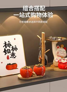 招财猫钥匙收纳摆件玄关入户门口鞋柜装饰品家居客厅乔迁新居礼品