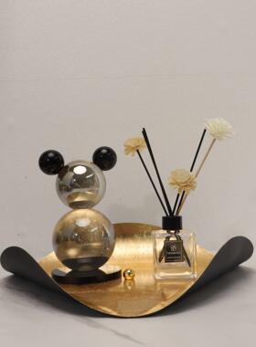 北欧极简家金属果盘意件样板房客厅书摆房0404创茶几桌面居工艺品