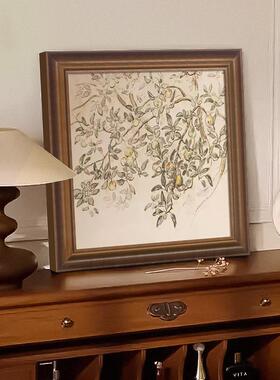 中古风植物花卉客厅沙发装饰画高级感宋代美学餐厅书房玄关挂画