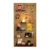 Solid wood color hole board wall storage rack entrance entrance door shape wall wall hanging storage metal display rack accessories
