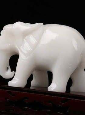 玉器工艺品居家玉玉石批发市场开业大象摆件阿富汗摆件礼品白玉