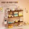 Desktop storage rack household multi-layer perforated board storage shelf office monitor elevated shelf desk layered book