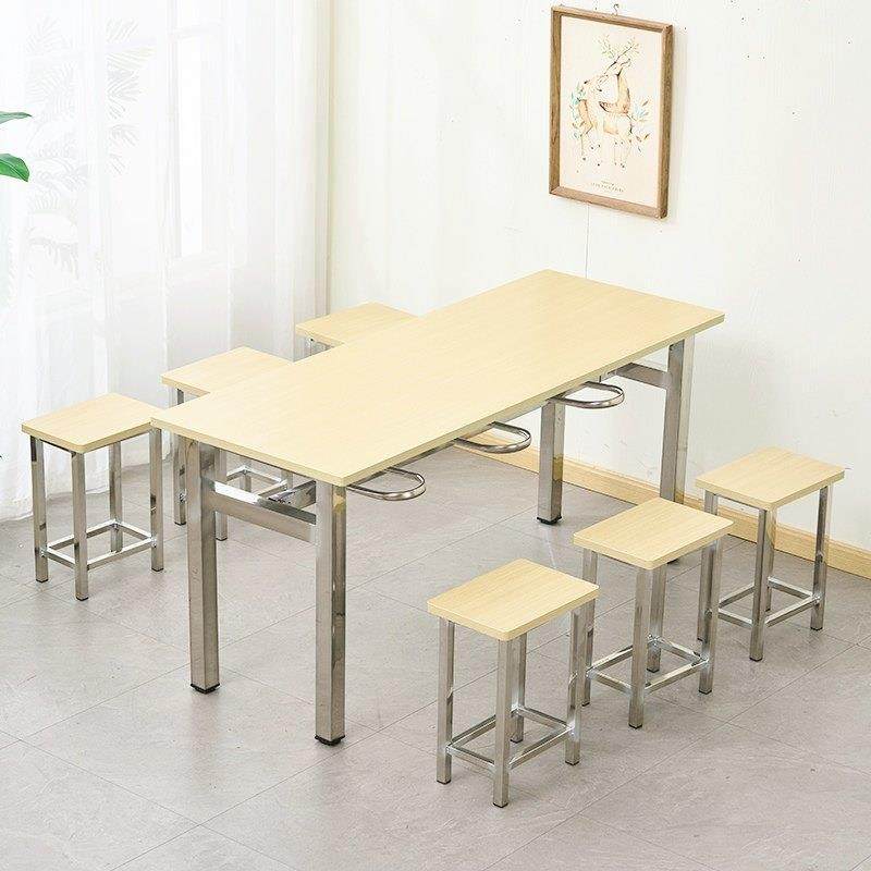 食堂餐桌椅不锈钢4人6人员工餐桌挂凳快餐小吃饭店分体组合经济型,淘宝优惠券,粉丝福利购,淘宝优惠卷