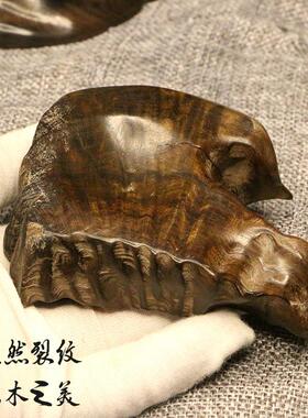 文湾底座金楠木小葫芦柄件胡桃石水晶球形蛋饰品展示木底座