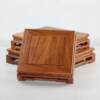 Mahogany Ming and Qing small rectangular table, rare stone and jade ornaments, antique bonsai Buddha statue, solid wood base bracket