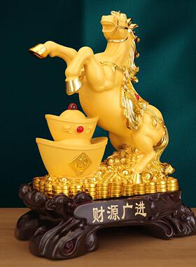 招财立马发财摆件开业老板礼品摆件客厅酒柜电视柜玄关书房摆件