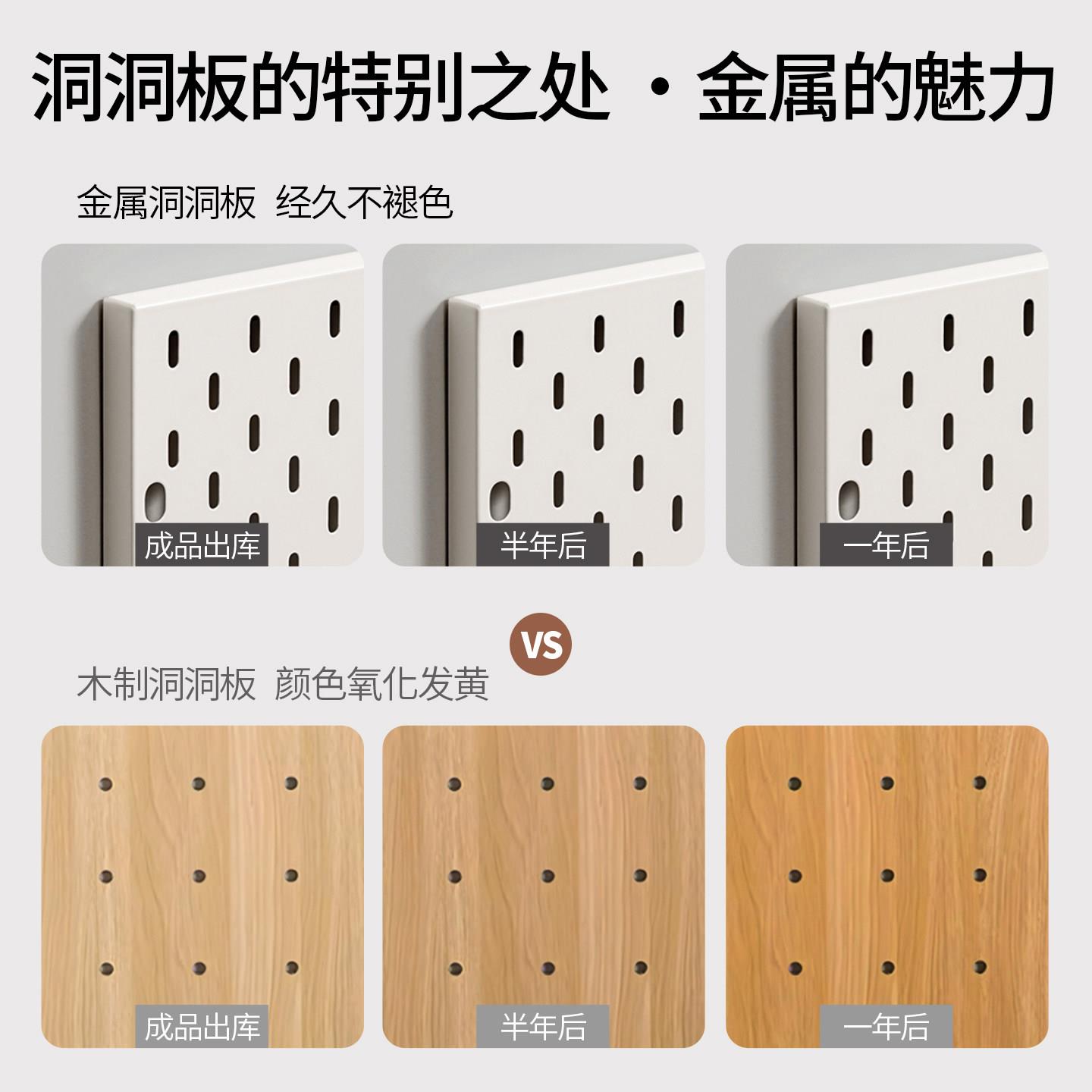 Perforated board tool rack hanging wall panel metal wall rack customized one-piece hardware stainless steel styling wall