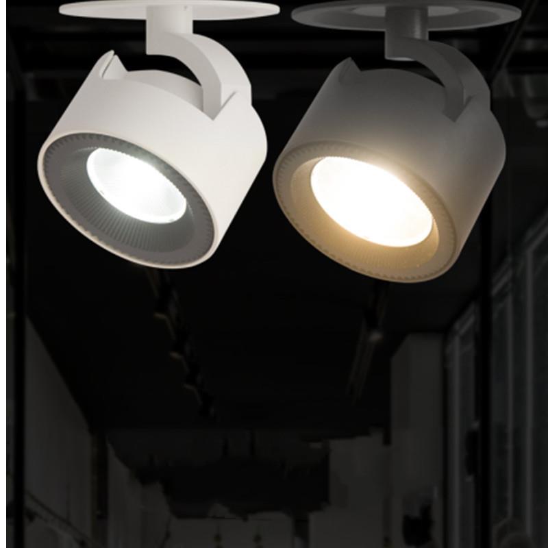 Dimmable led Nordic track spotlight ceiling living room cob downlight 7w 9w 12w 15w embedded