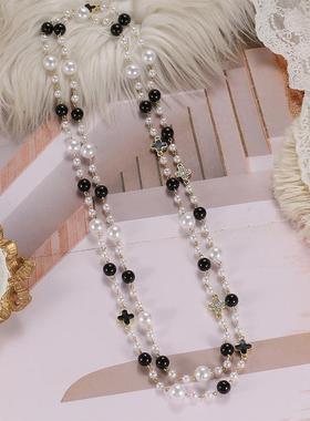 珍珠项链女款2024新款爆款高级感颈链秋冬长款毛衣链大气高档