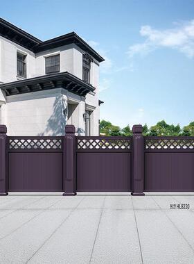 定制自建房别墅围栏花园庭院新中式简约园艺护栏铝合金铝艺护栏
