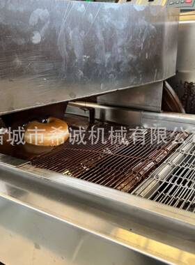 全自动小型巧克力淋浆机 食品级 糕点能量棒巧克力涂层设备