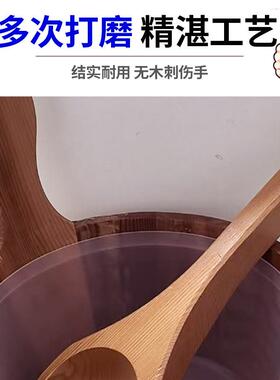 桑拿炉专用木桶木勺桑拿房干蒸汗蒸房浇水木桶木勺子蒸房桑拿设备