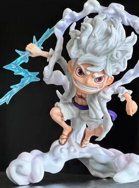 海贼王尼卡路飞手办动漫公仔电脑桌面机箱小摆件电竞房间装饰