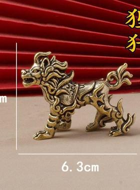 纯黄铜做旧实心龙生九子家居摆件装饰办公室桌面茶宠摆件手把玩件