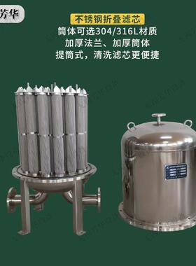 芳华不锈钢折叠滤芯过滤器 烛式烧结滤芯过滤器 精密保安过滤器