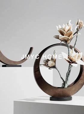 姹寂复古插干花器摆件餐厅客厅茶几餐厅吧台桌面办公室装饰品摆设